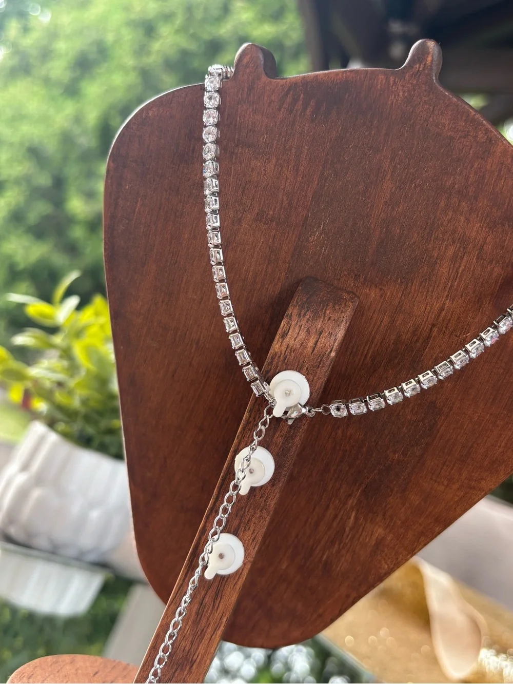 rhinestone bow choker